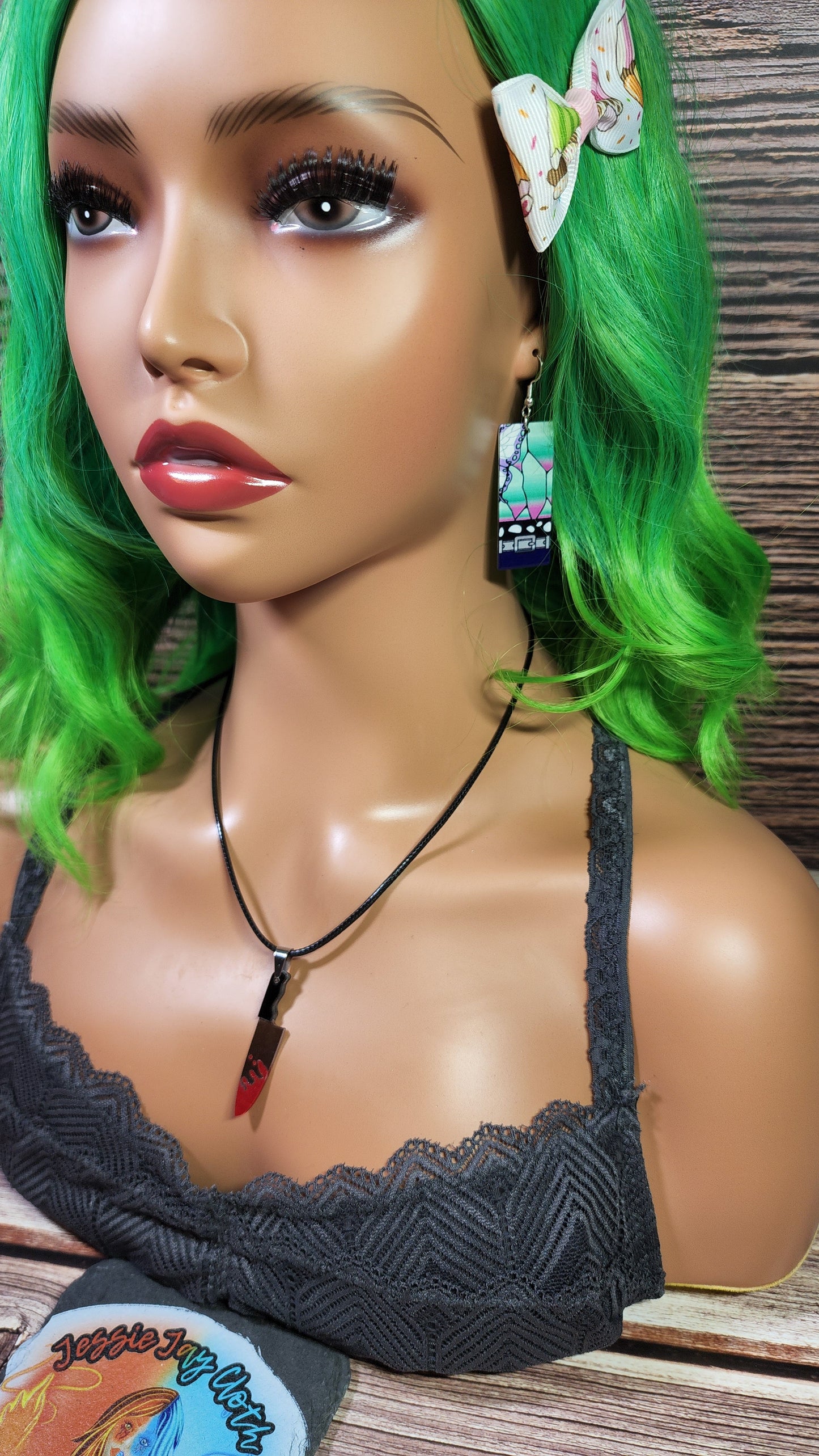 Small Anime Inspired Earrings | Stainless Steel Hooks | Girl Demon