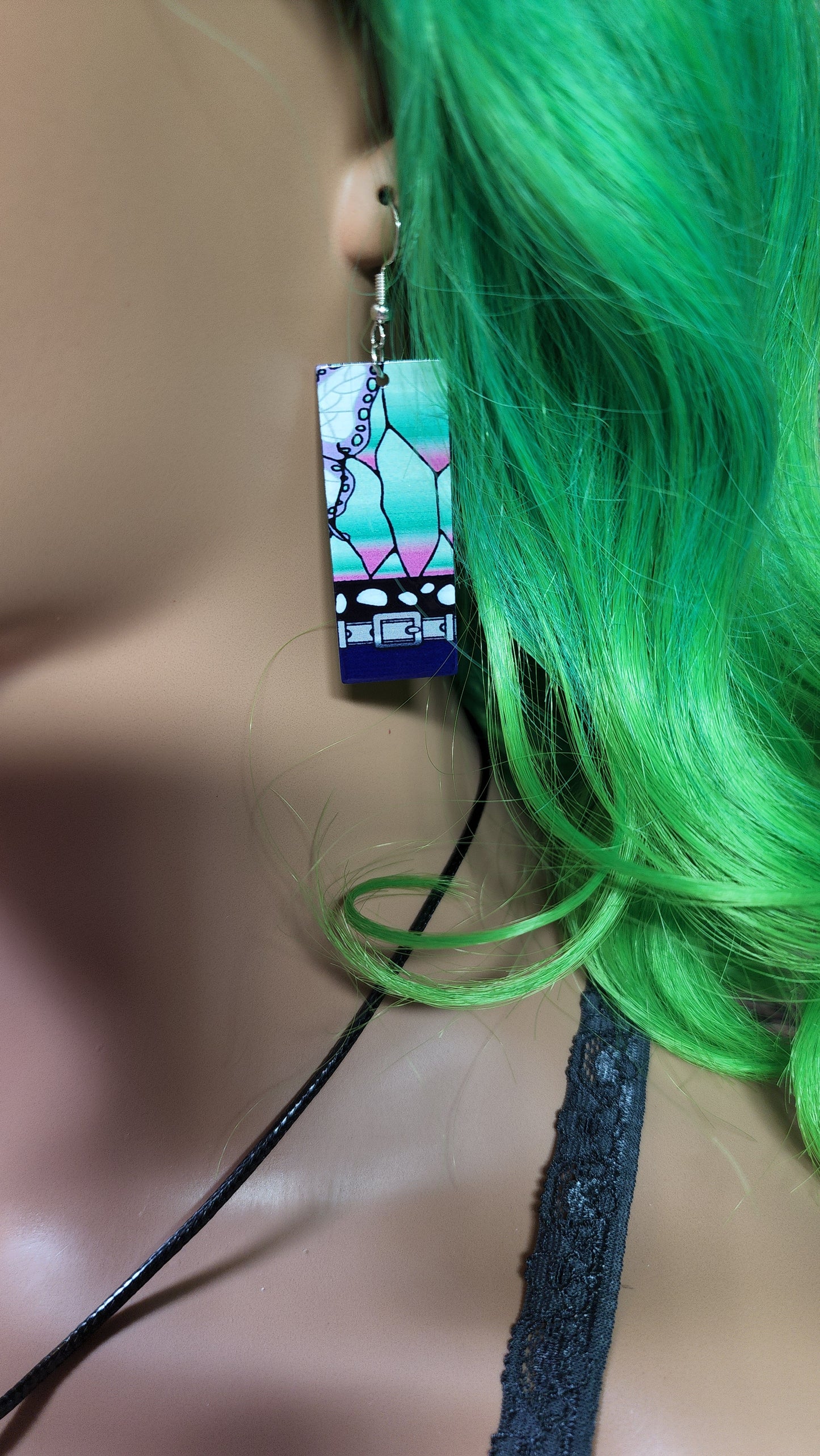 Small Anime Inspired Earrings | Stainless Steel Hooks | Girl Demon