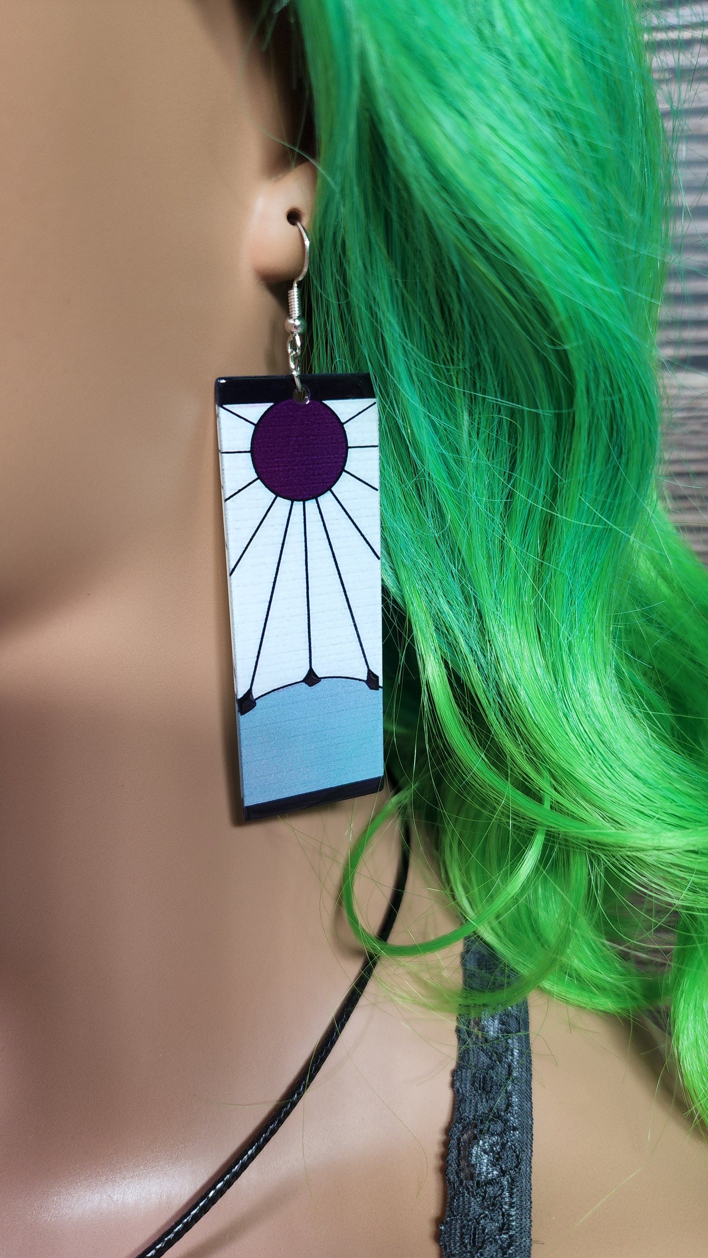 Large Anime Inspired Earrings | Stainless Steel Hooks | Demon