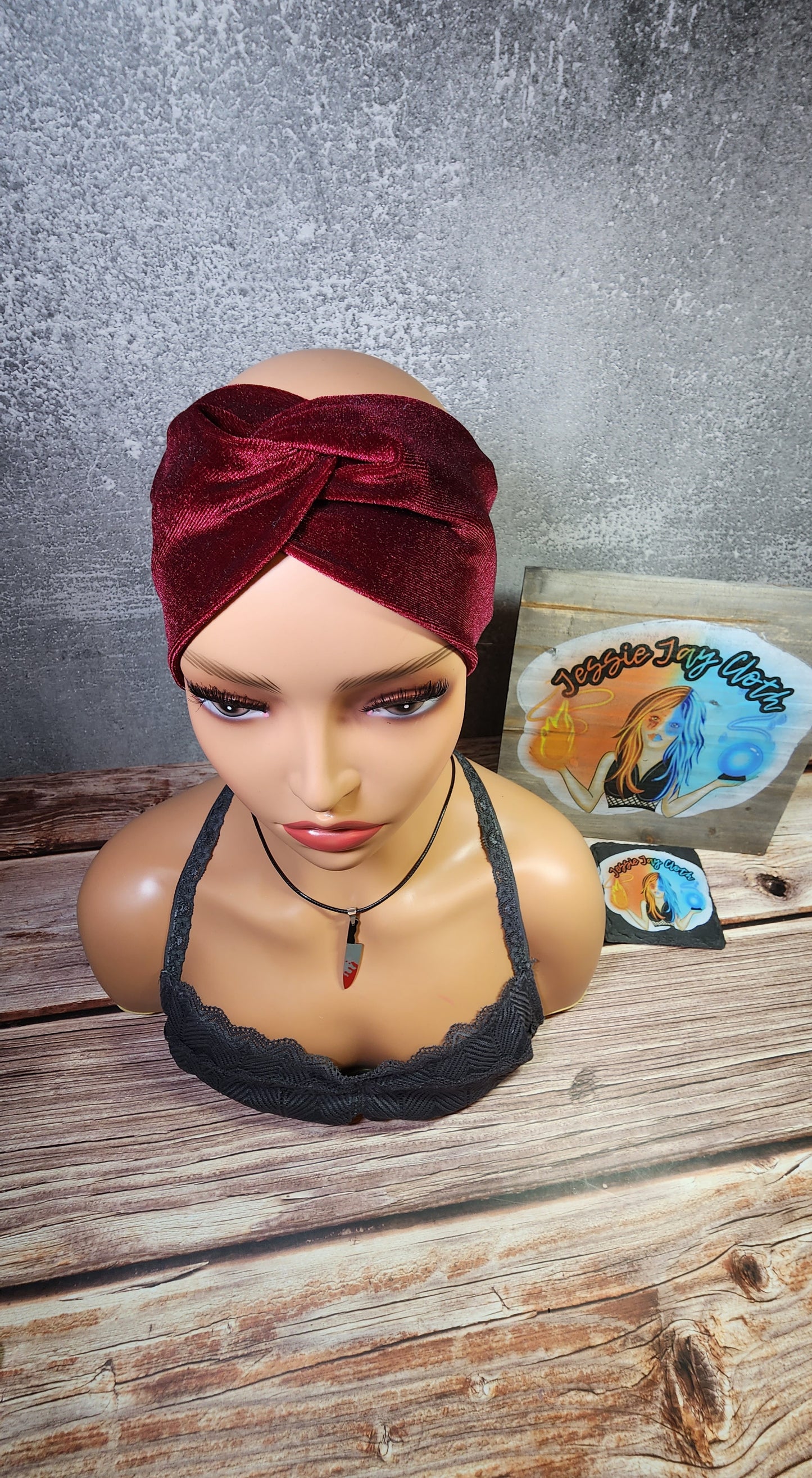 Ultra Soft & Luminous Velvet Twist Knot Head Band | Custom Turban Head Band | 4 Sizes, Great for winter | Cherry, Burgundy