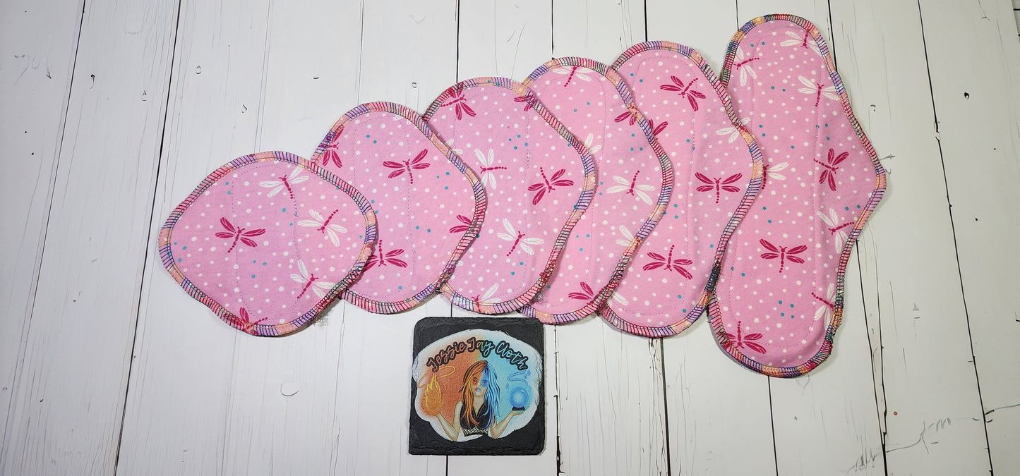 Wrap Wing Custom Cloth Pad | 6-16 inches | 2.5" OR 2.75" Snapped " | Serged Style
