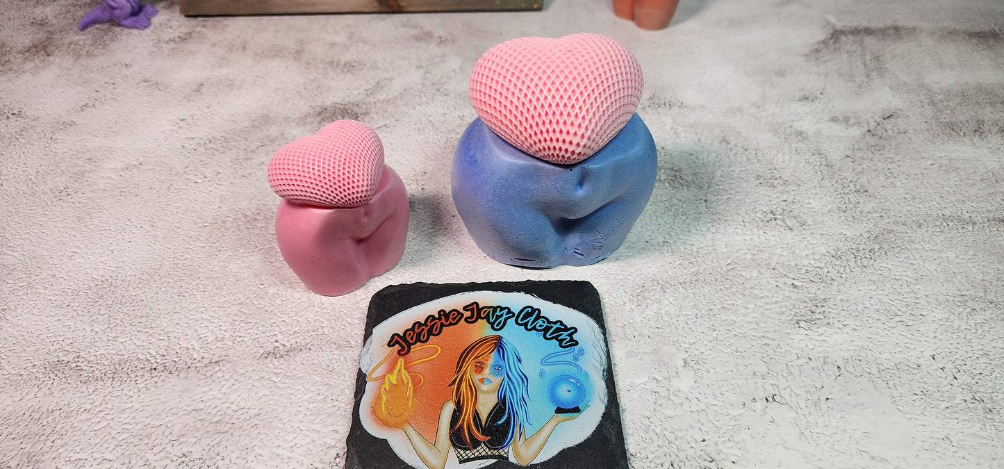 Custom Bubble Butt Soap | Choose Jelly or Regular soap | 2 Sizes Booty | Optional heart add on