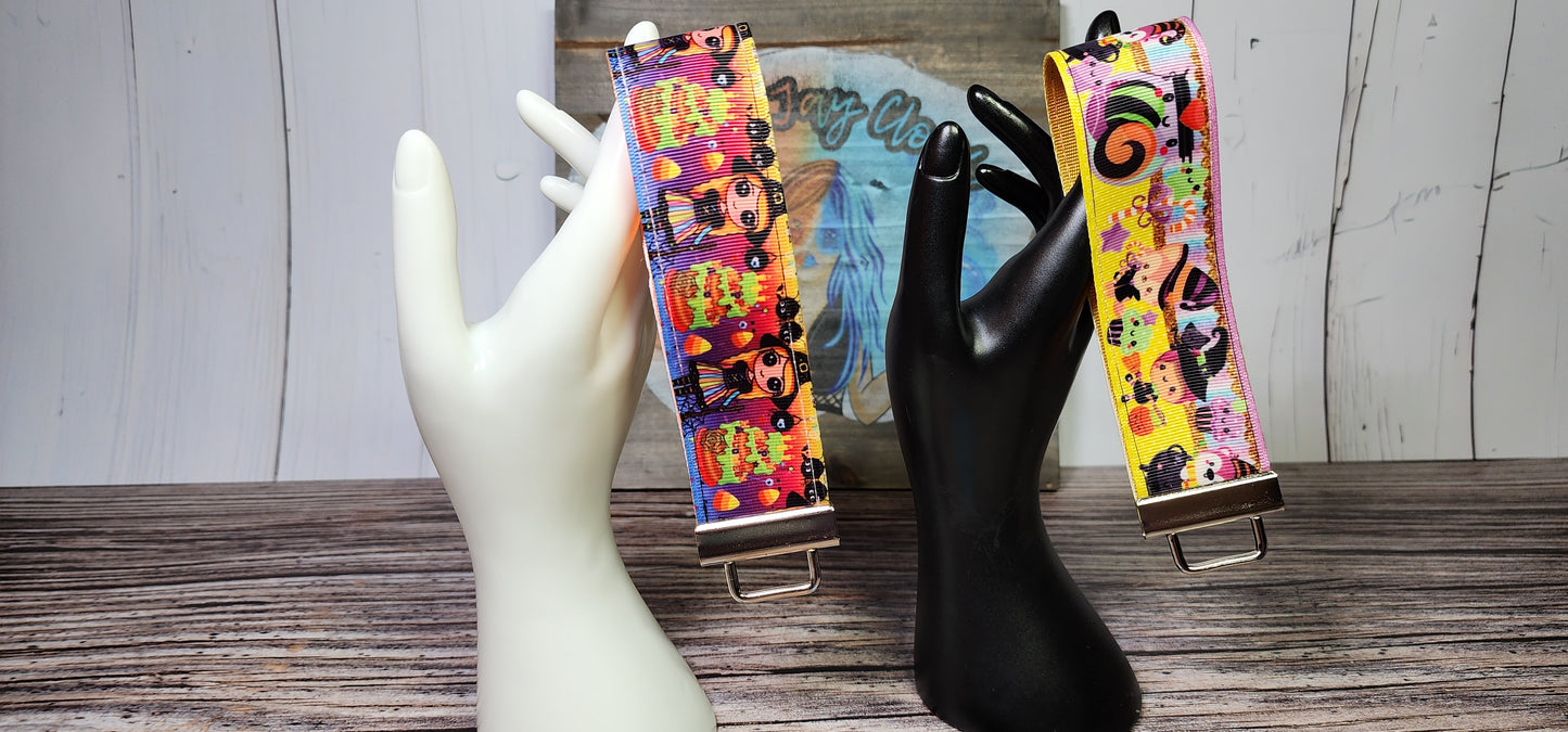1.5 inch Wide Wristlet Key Fobs | Ribbon & Nylon | Choose your number