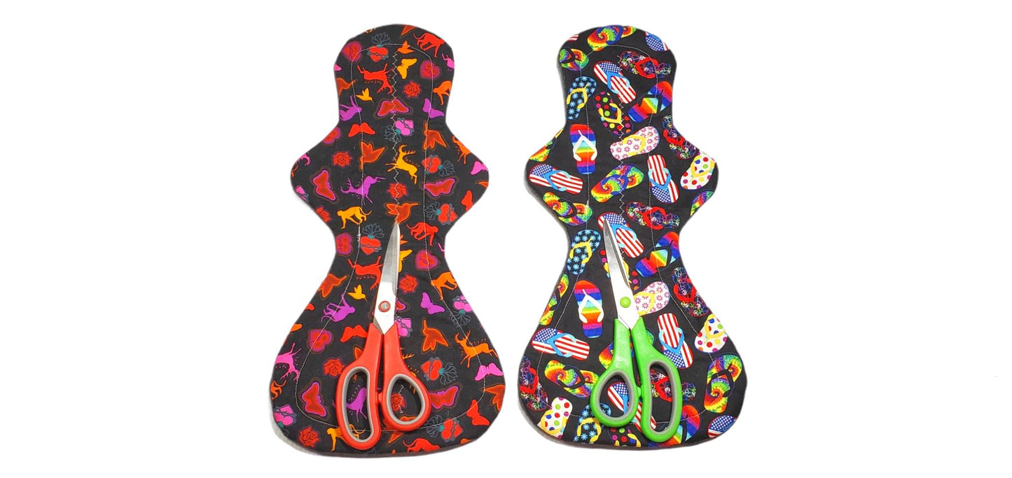 Custom Mega Flare Cloth Pad | 10/12/14/16 | 2.5" to 2.75" Snapped Width OR 3" to 3.25" Snapped