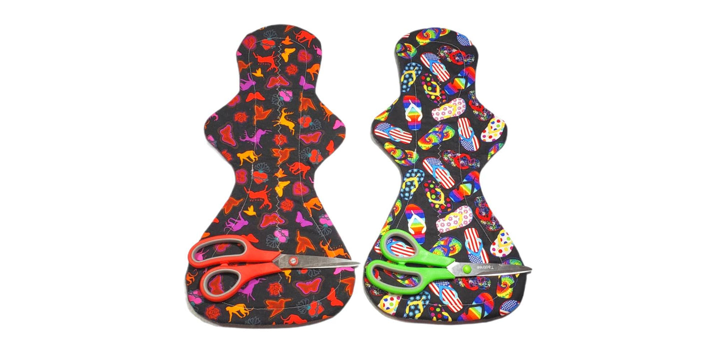 Custom Mega Flare Cloth Pad | 10/12/14/16 | 2.5" to 2.75" Snapped Width OR 3" to 3.25" Snapped
