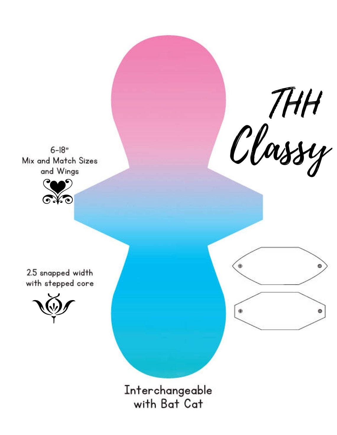 Flannel Sale | Miss Classy Cloth Pad | 2.5" Snapped | 6-18 inches