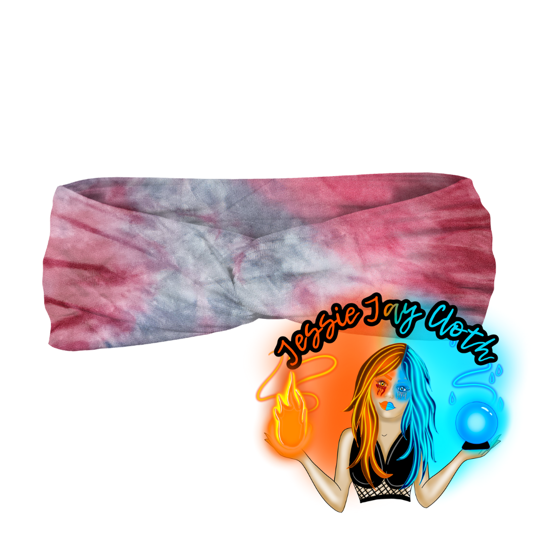 Frosted Berry Tie Dye DTY Knit |Twist Knot Head Band | Custom Turban Head Band | 4 Sizes