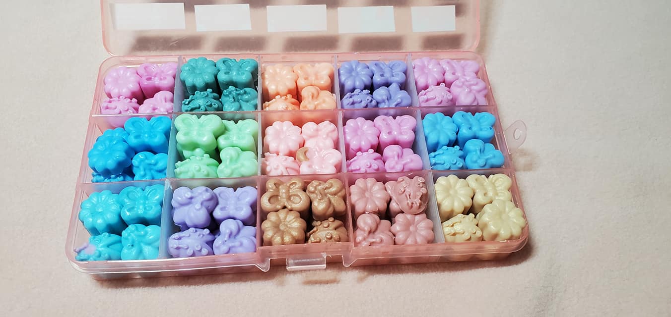 Mini Bee, Butterfly, Flower, Ladybug Soap | Single Use Soaps | Travel Soap | Soaps for Camping | Cloth Wipe Bits