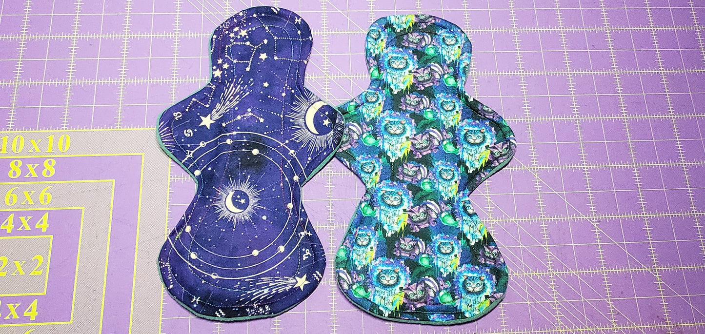 Custom Mega Flare Cloth Pad | 10/12/14/16 | 2.5" to 2.75" Snapped Width OR 3" to 3.25" Snapped