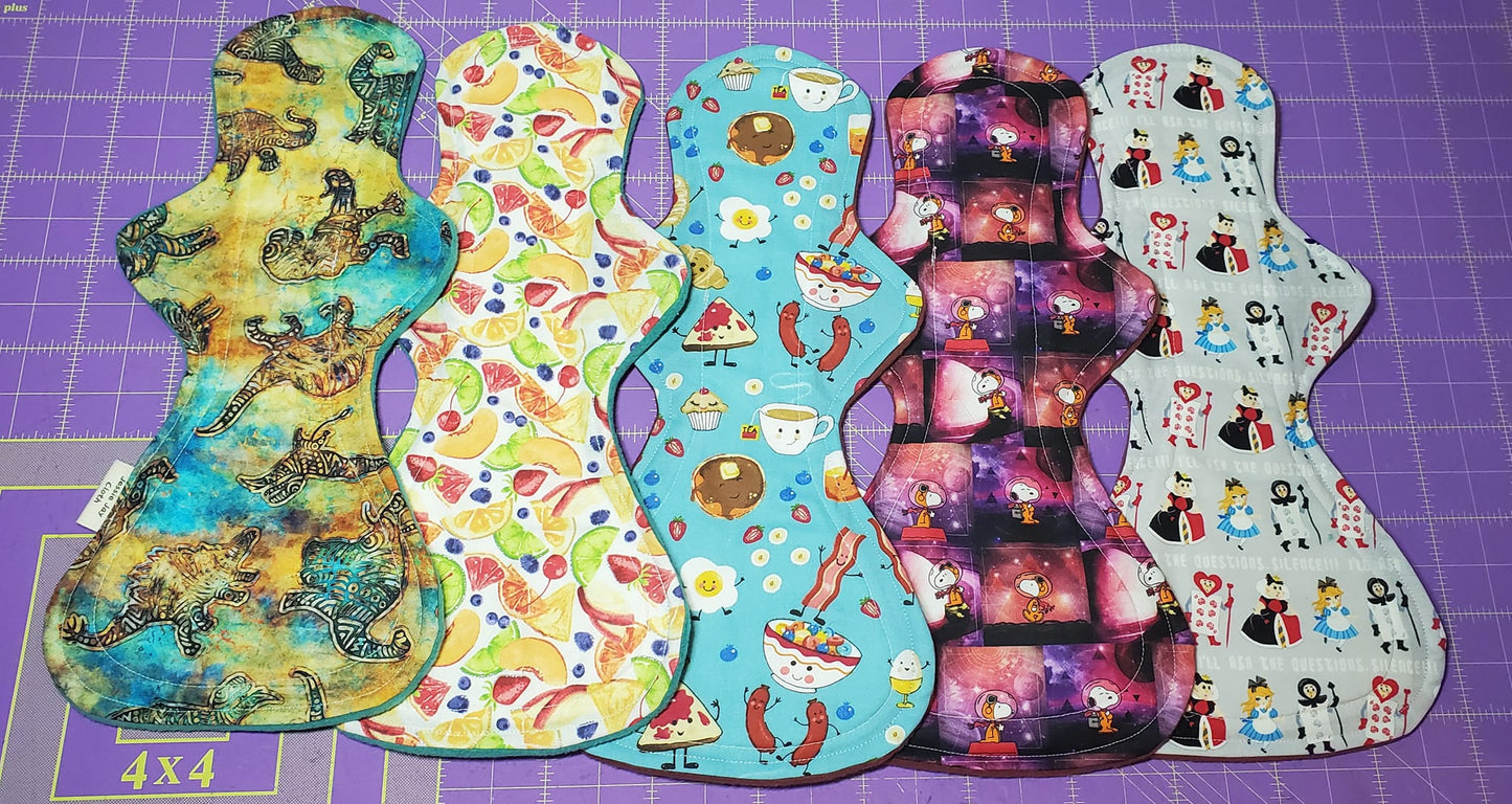 Custom Mega Flare Cloth Pad | 10/12/14/16 | 2.5" to 2.75" Snapped Width OR 3" to 3.25" Snapped