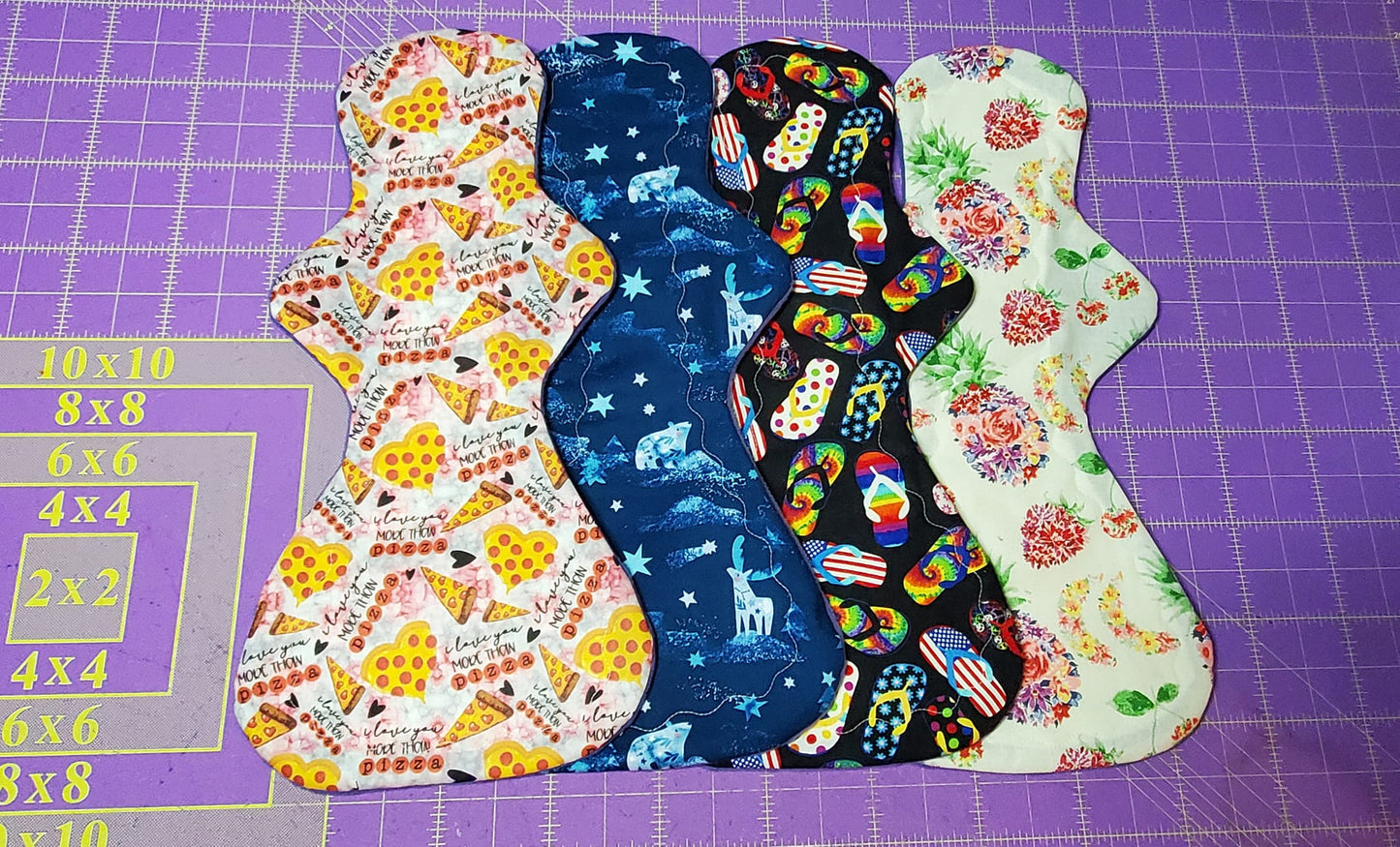 Custom Mega Flare Cloth Pad | 10/12/14/16 | 2.5" to 2.75" Snapped Width OR 3" to 3.25" Snapped