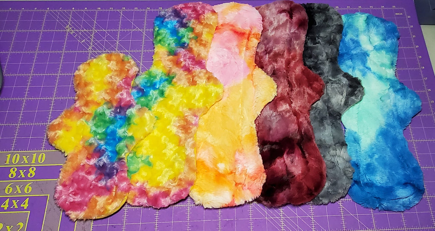 Exposed core or Regular | Custom Ultra Soft Minky | Classic Curvy Cloth Pad | 2.75" to 3"