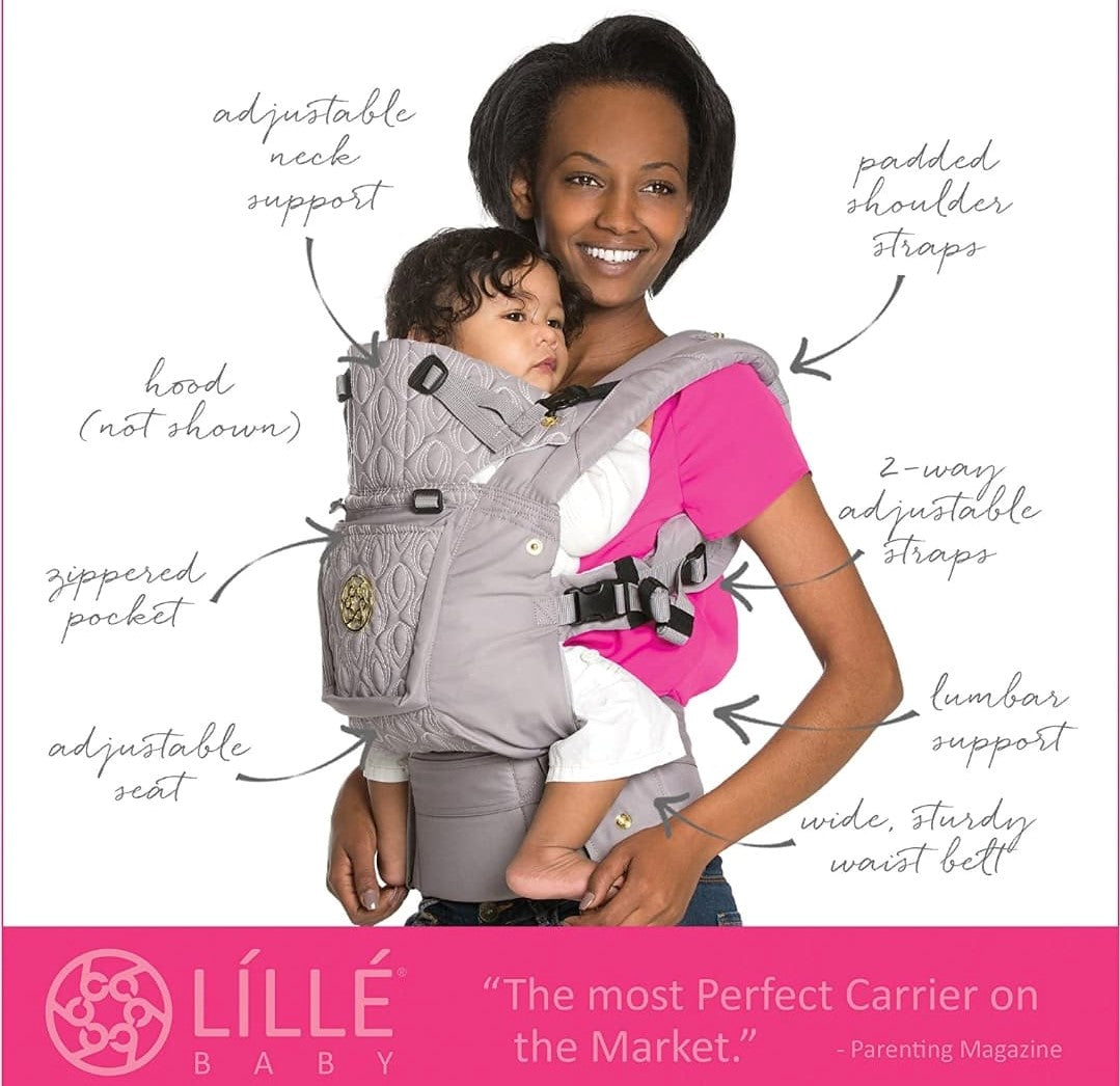 Lavender | LÍLLÉbaby Complete Embossed Six-Position 360° Ergonomic Baby and Child Carrier|  6 in 1 baby Carrier newborn to toddler