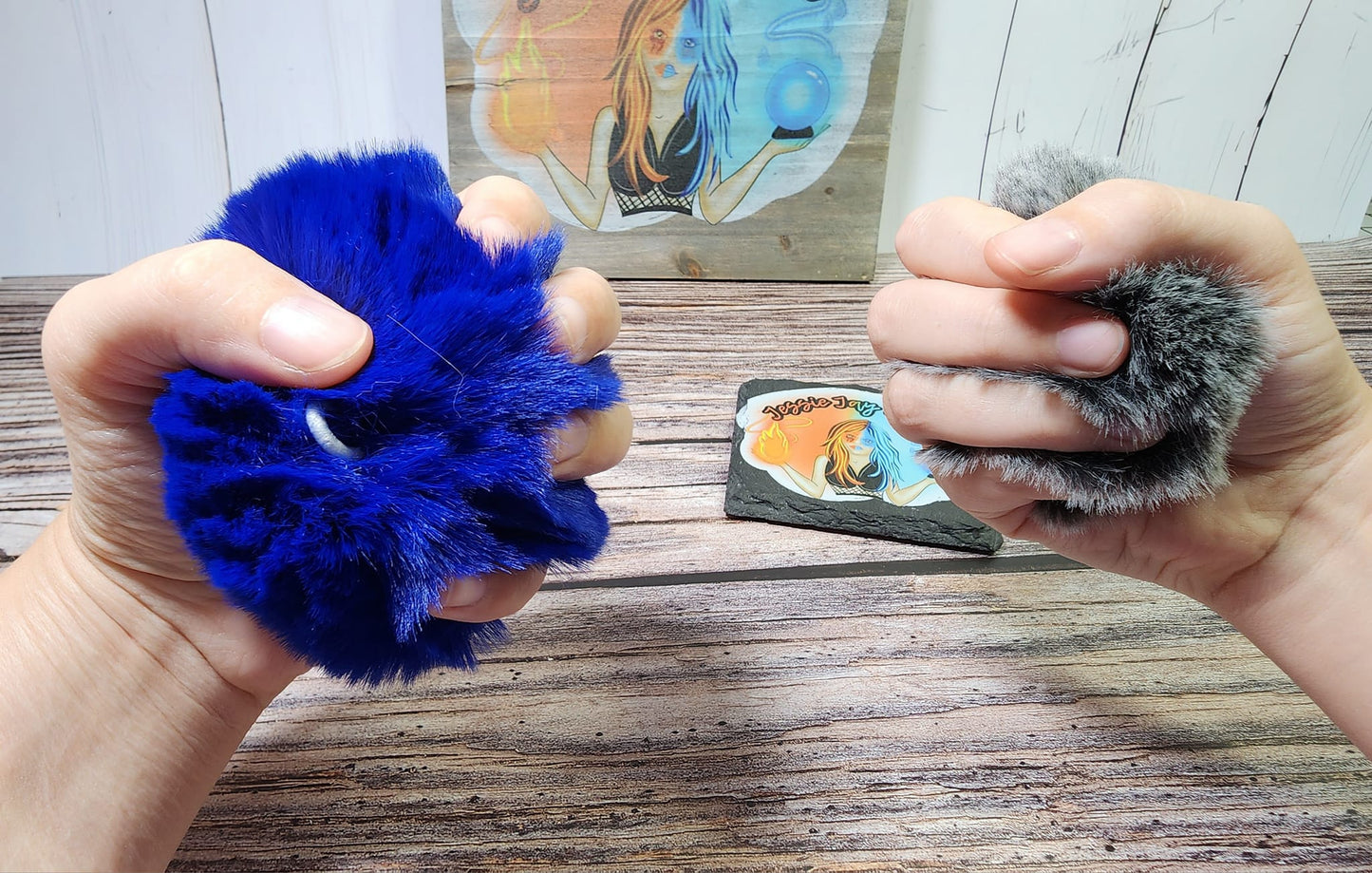 Large 10 cm Pompom Keychain | Or just the Pompom | Faux Rabbit Fur | Add on