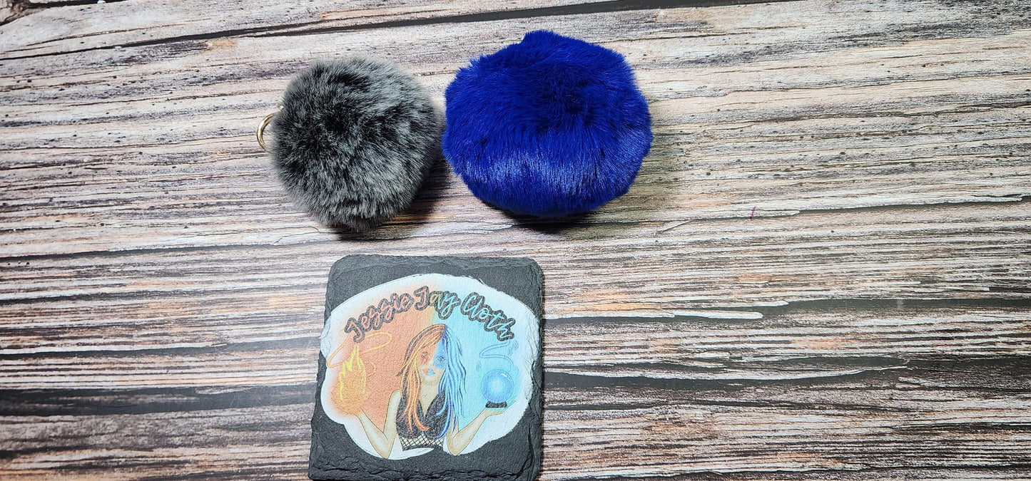 Large 10 cm Pompom Keychain | Or just the Pompom | Faux Rabbit Fur | Add on