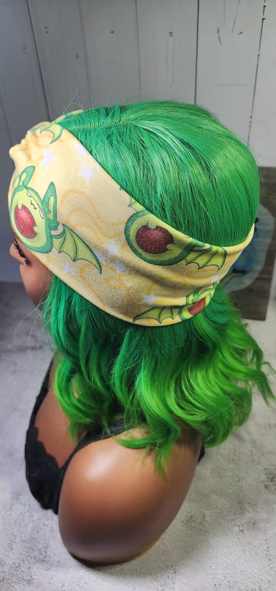 Avocado Fruit Bat | Soft French Terry Twist Knot Head Band | Custom Turban Head Band | 4 Sizes
