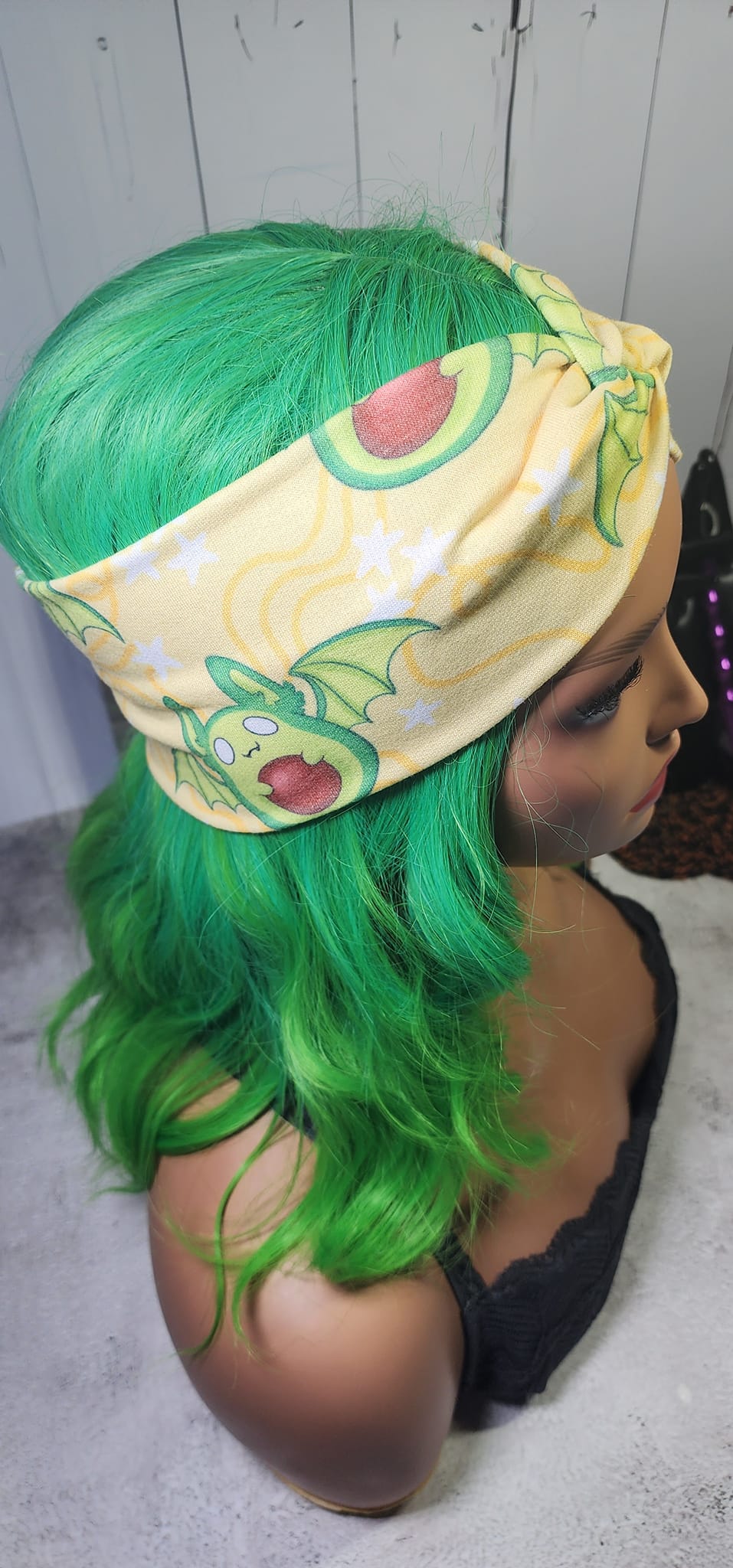 Avocado Fruit Bat | Soft French Terry Twist Knot Head Band | Custom Turban Head Band | 4 Sizes