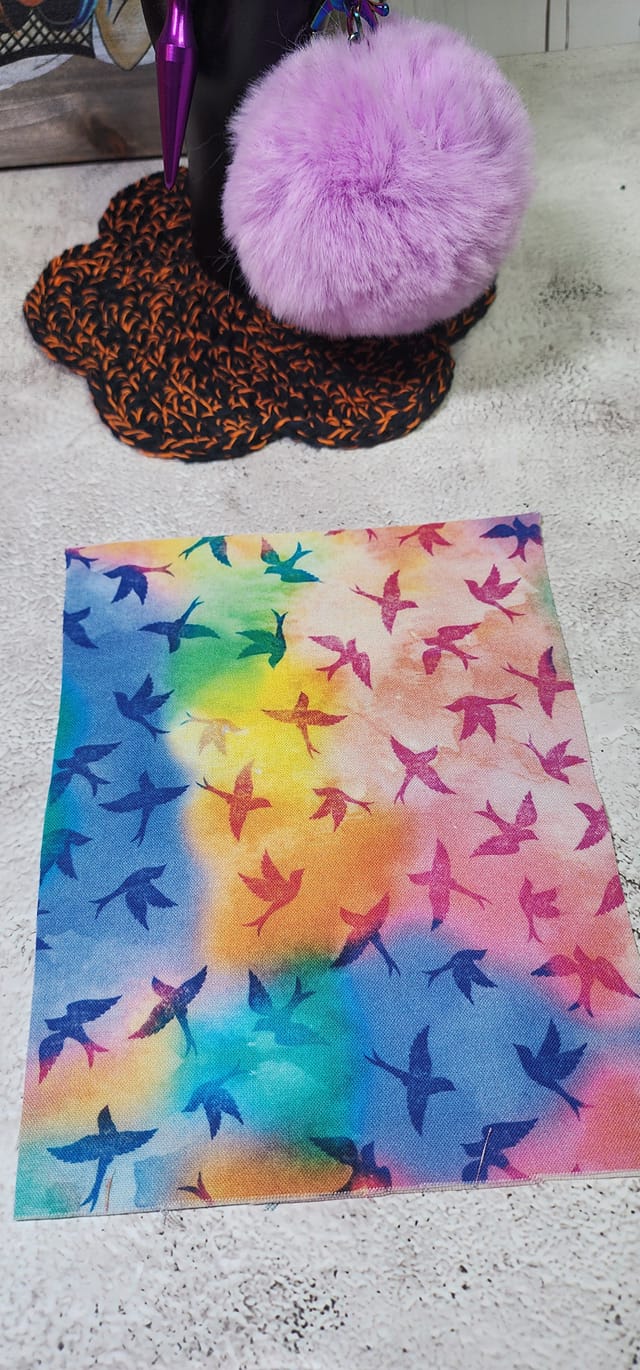 Size Small | Tie Dye Birds | Semi Custom Boxy Bag | Cut out & ready to sew |