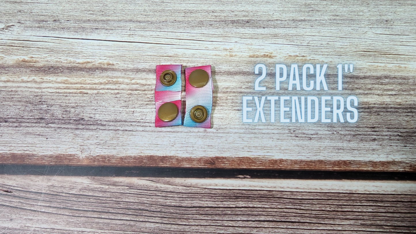 Wing Snap Extenders | Make your cloth pads wider | Choose 2 pack or 4 pack | 2 Size options | Cotton Candy Colored Print