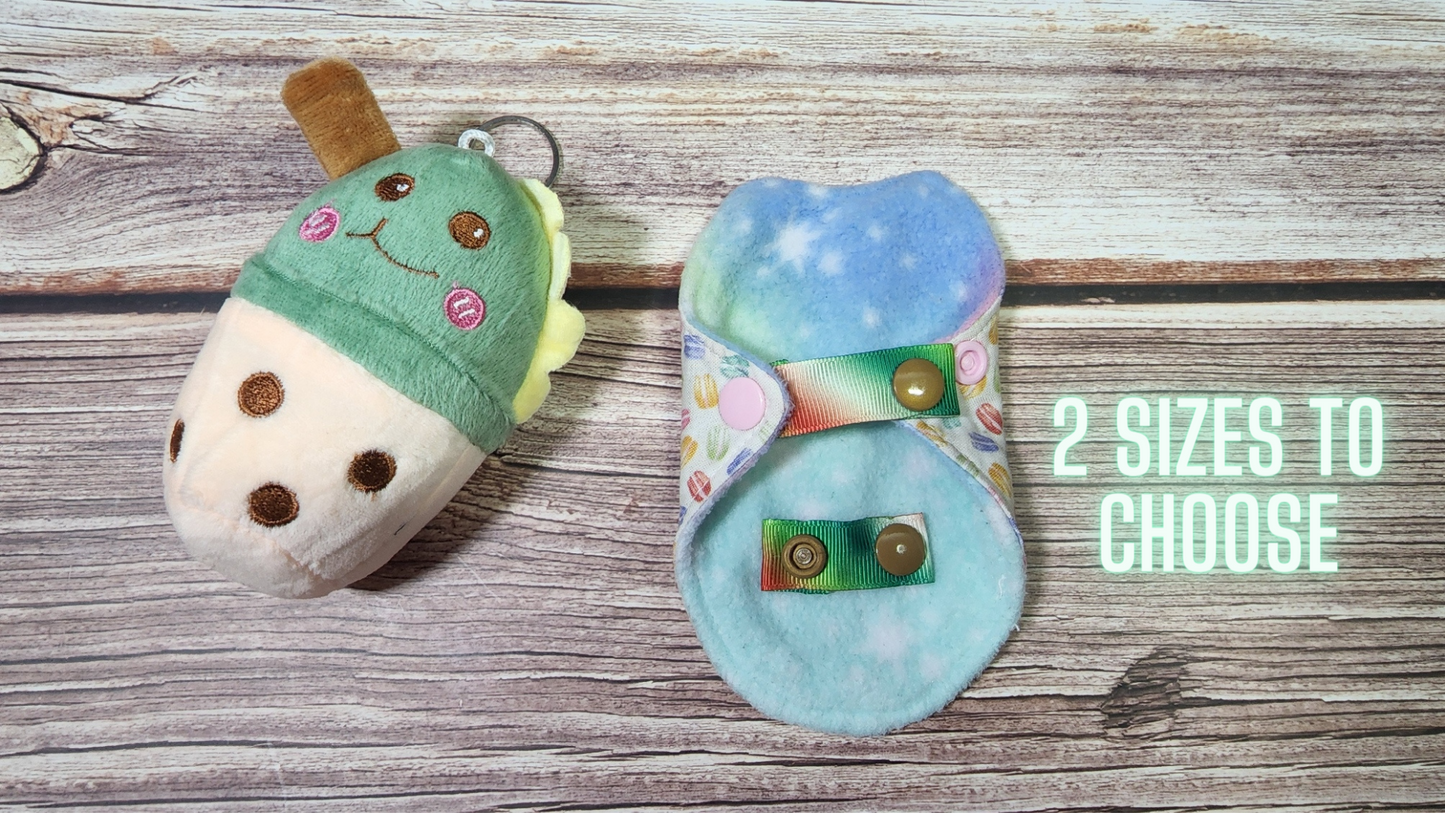 Wing Snap Extenders | Make your cloth pads wider | Choose 2 pack or 4 pack | 2 Size options | Candy Cane Colored Print