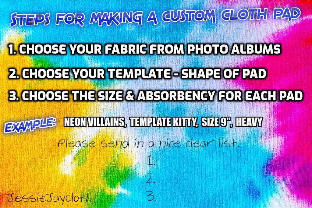 Custom Classic Curvy Cloth Pad | 6/8/10/12/14/16 | 2.75" to 3" Snapped Width