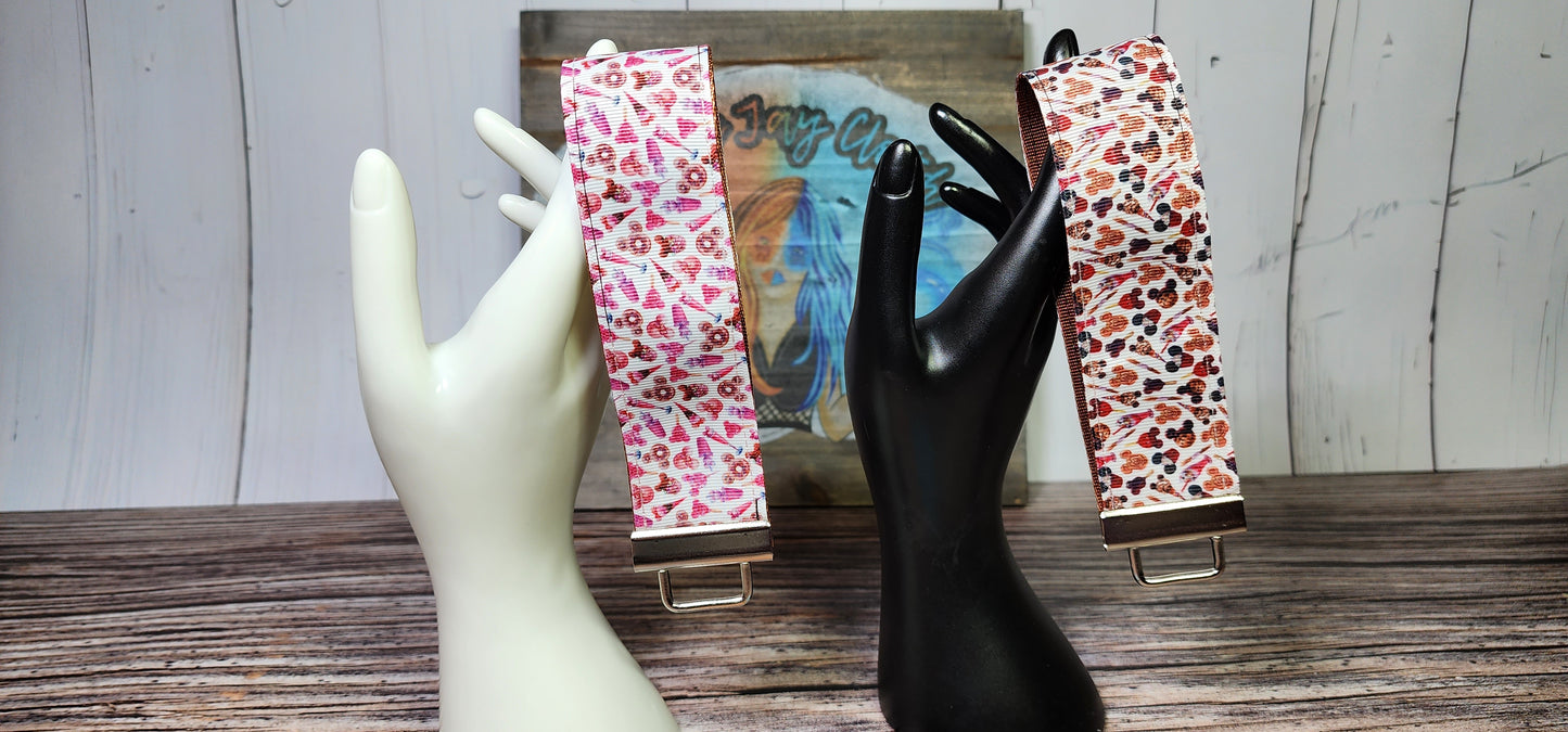 1.5 inch Wide Wristlet Key Fobs | Ribbon & Nylon | Choose your number