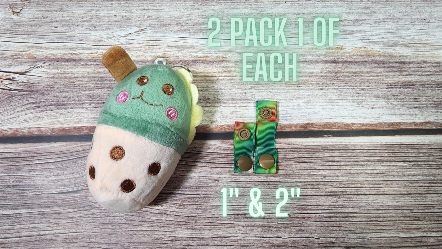 Wing Snap Extenders | Make your cloth pads wider | Choose 2 pack or 4 pack | 2 Size options | Candy Cane Colored Print