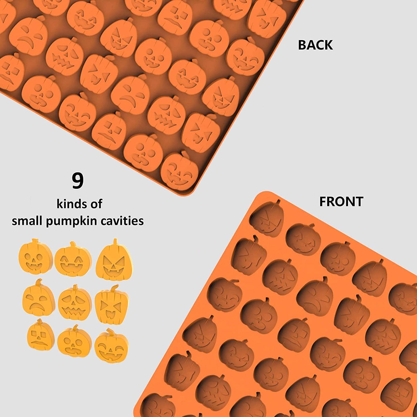 Tiny Jack O' Lantern Soap | Pumpkin | 0.98" X 0.98" X 0.24" depth | Multi Use Or Single Use Soap