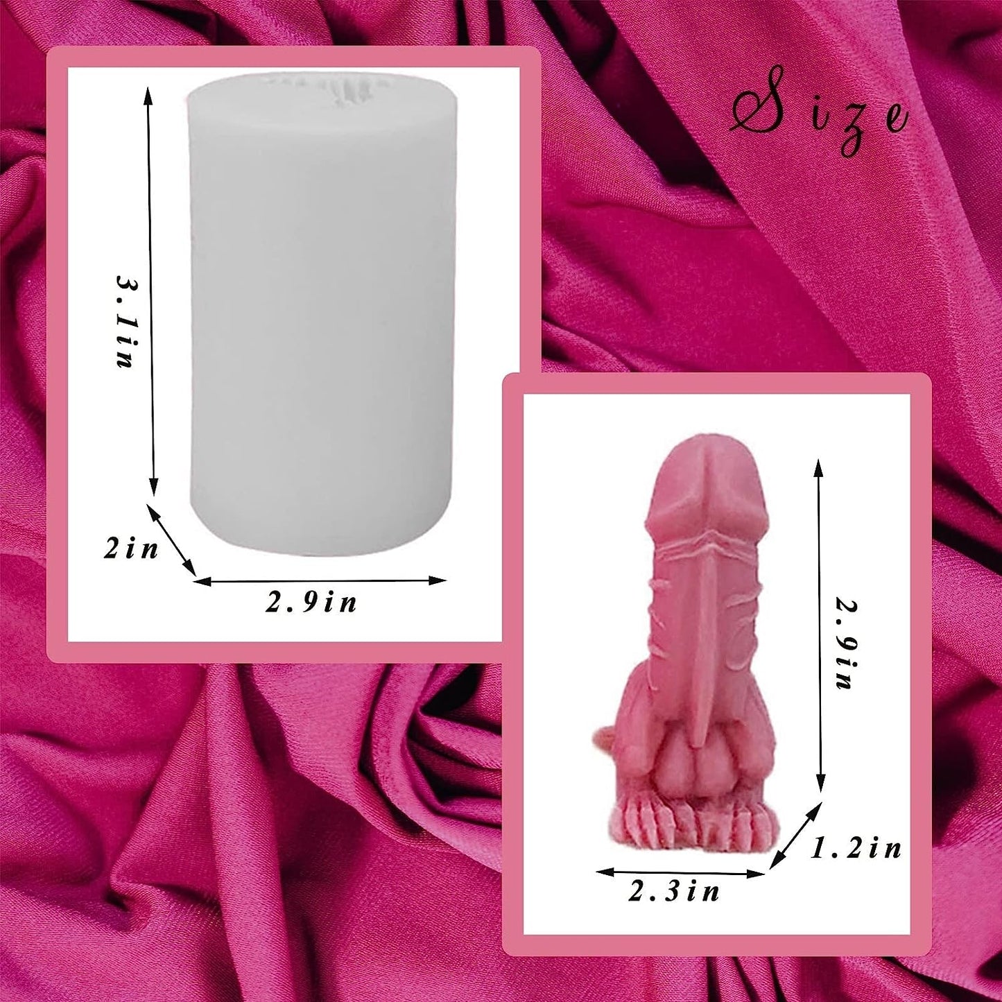 Custom Dino Penis Gag Gift Soap | Peen, Dick, Adult Humor | 2.9" x 2.3" Jelly or Regular Soap