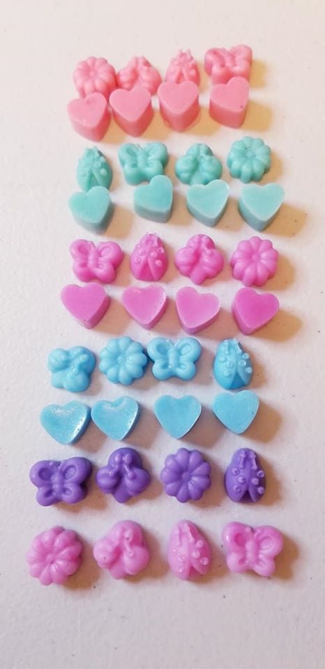 Mini Bee, Butterfly, Flower, Ladybug Soap | Single Use Soaps | Travel Soap | Soaps for Camping | Cloth Wipe Bits