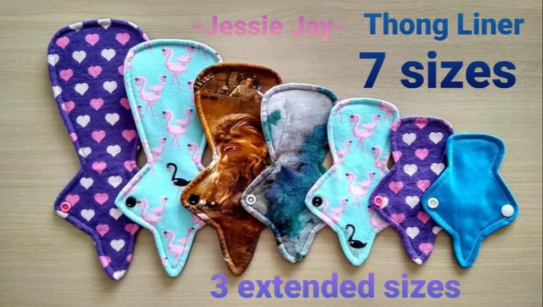 Custom Thong Panty Liners | 7 sizes to choose | 2.5" OR 2.75" Snapped width | Daily liners for everyday freshness