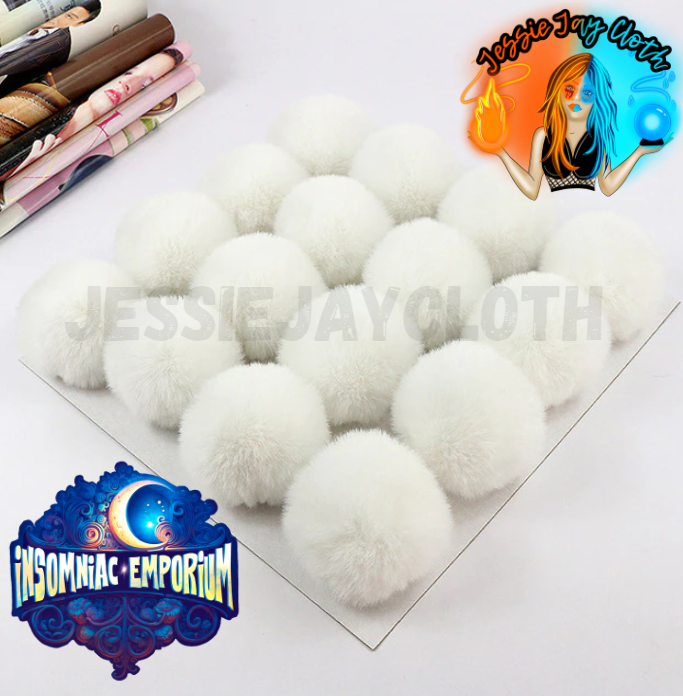 Large 10 cm Pompom Keychain | Or just the Pompom | Faux Rabbit Fur | Add on