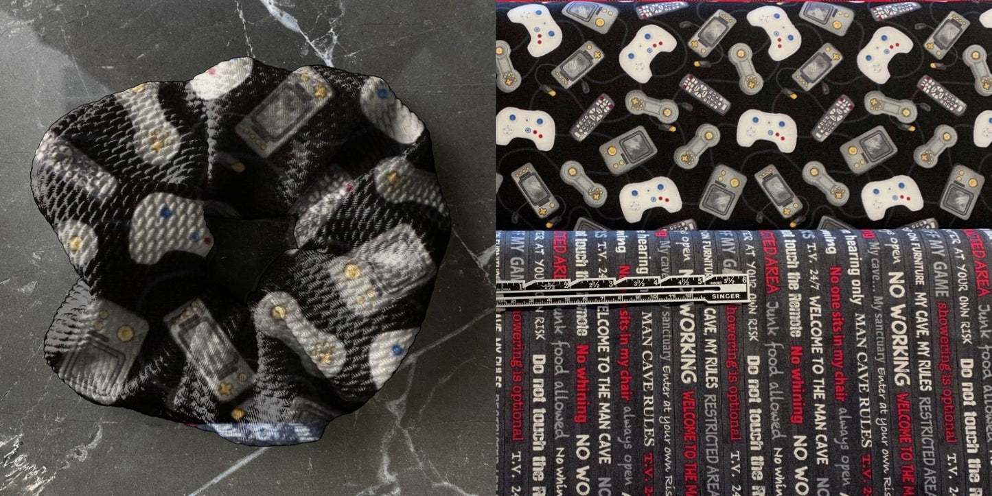 Video game controllers | Custom Hair Scrunchie | Adult Size & Toddler Size | 7 Options