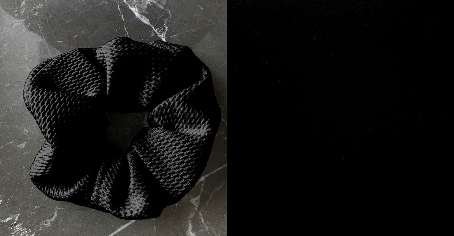 Solid Black | Custom Hair Scrunchie | Adult Size & Toddler Size | 7 Options