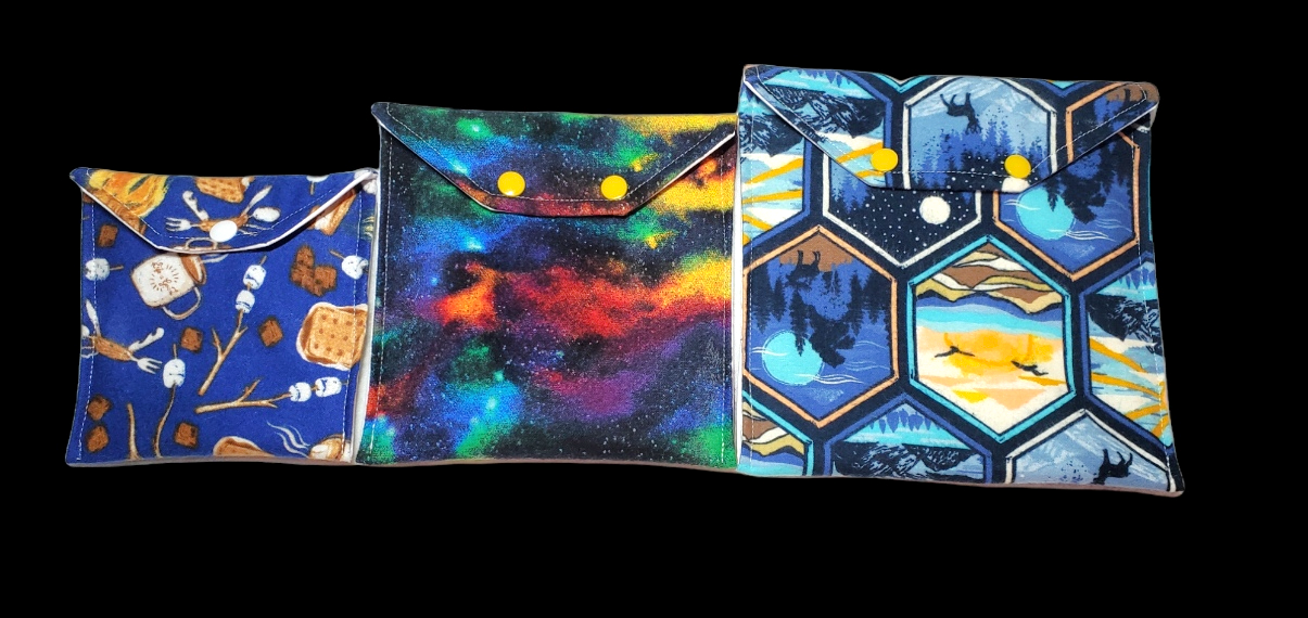 Custom PUL Lined Pad Wrapper | Wet bag | | Multi Use bag | 3 sizes to choose from | Diva cup pouch