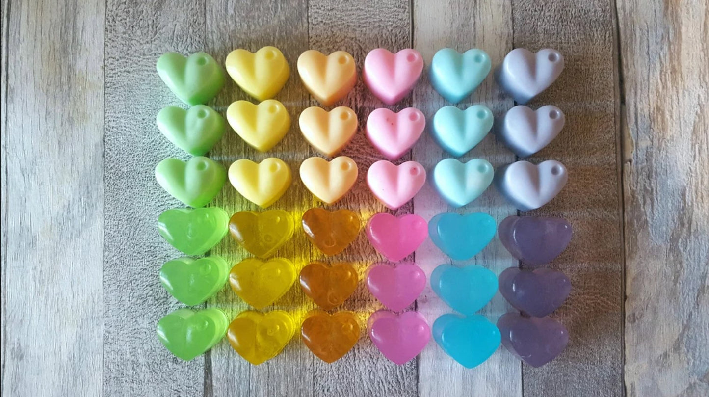 Small Heart Soaps | Party favor, Wedding favor, Birthday favor | 1.1" x 1" x 0.9" depth | Multi Use Soap