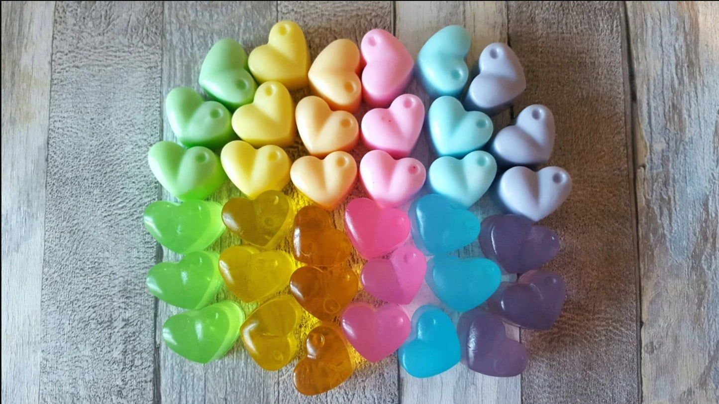 Small Heart Soaps | Party favor, Wedding favor, Birthday favor | 1.1" x 1" x 0.9" depth | Multi Use Soap