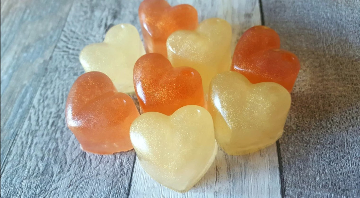 Small Heart Soaps | Party favor, Wedding favor, Birthday favor | 1.1" x 1" x 0.9" depth | Multi Use Soap