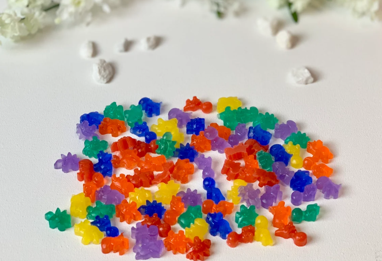 Mini Dinosaur Soap | Single Use Soaps | Travel Soap | Soaps for Camping | Cloth Wipe Bits