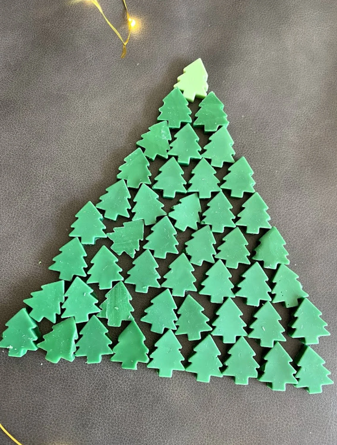Tiny Christmas Tree Soap | 0.98" X 0.87" X 0.4" depth | Multi Use Or Single Use Soap