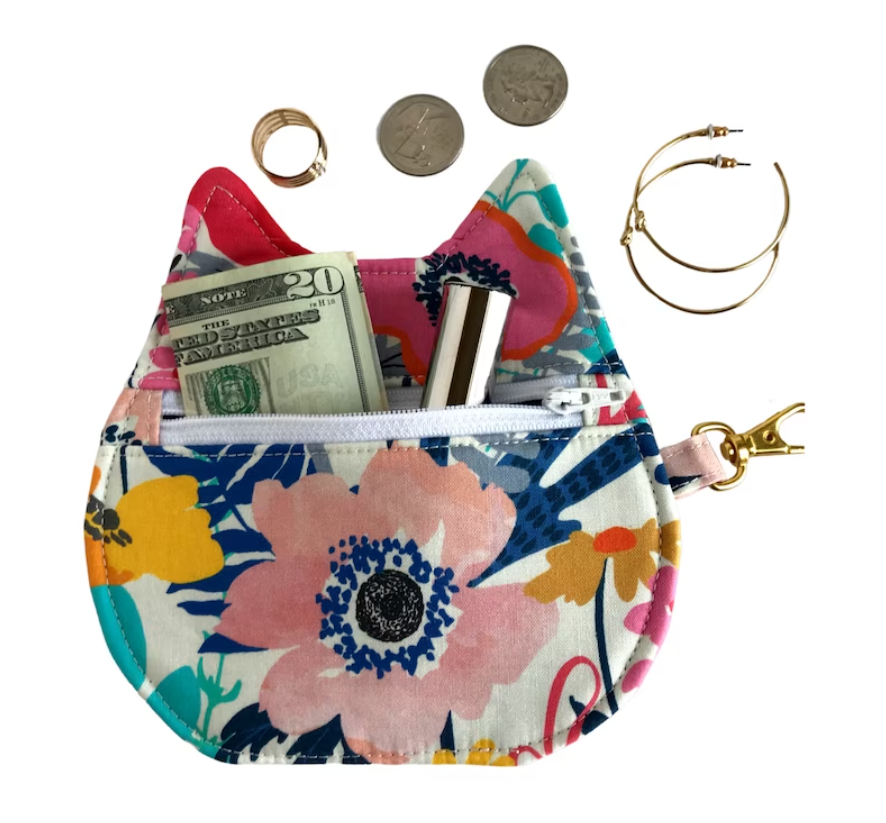 Custom Cat Zipper Pouch | Coin Purse | Period Essentials | Add on bag