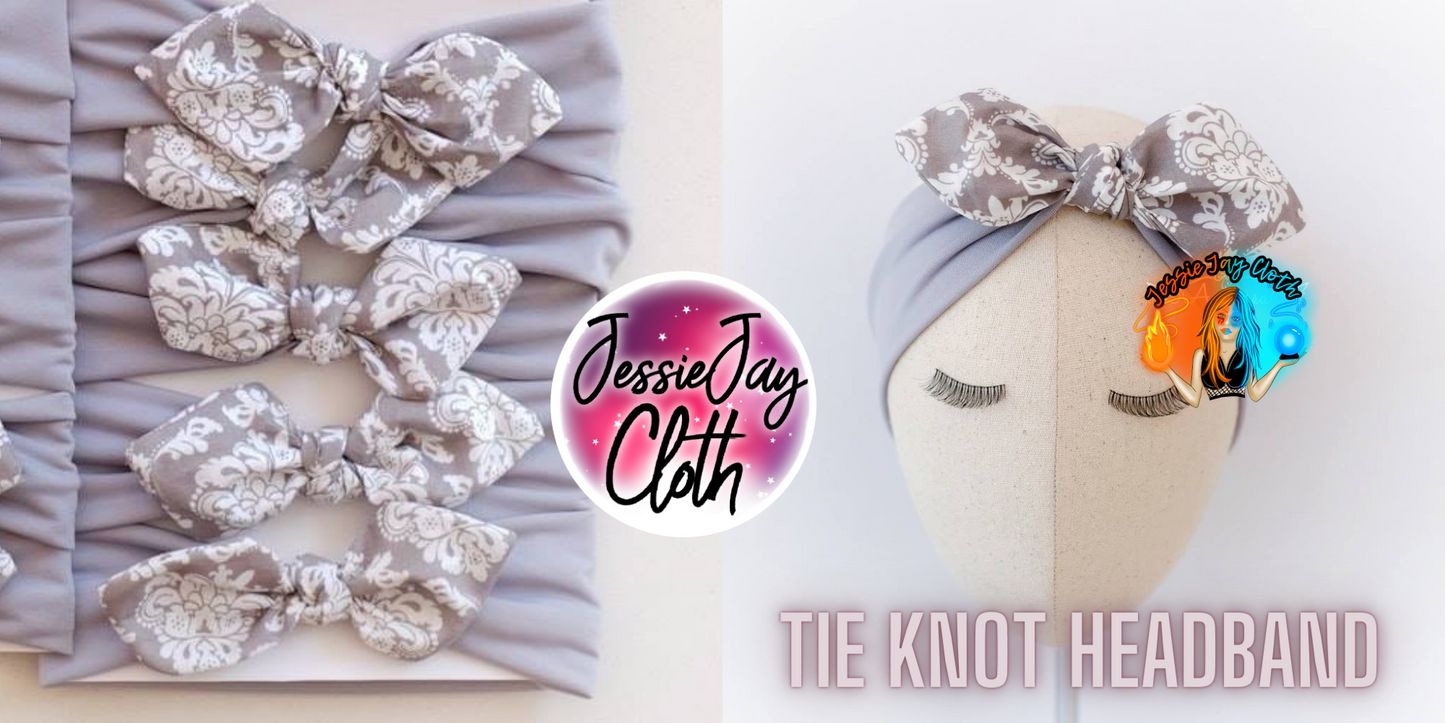 Custom Adult Tie Knot Headband | Head wrap | Choose your print | Up to 2 colors