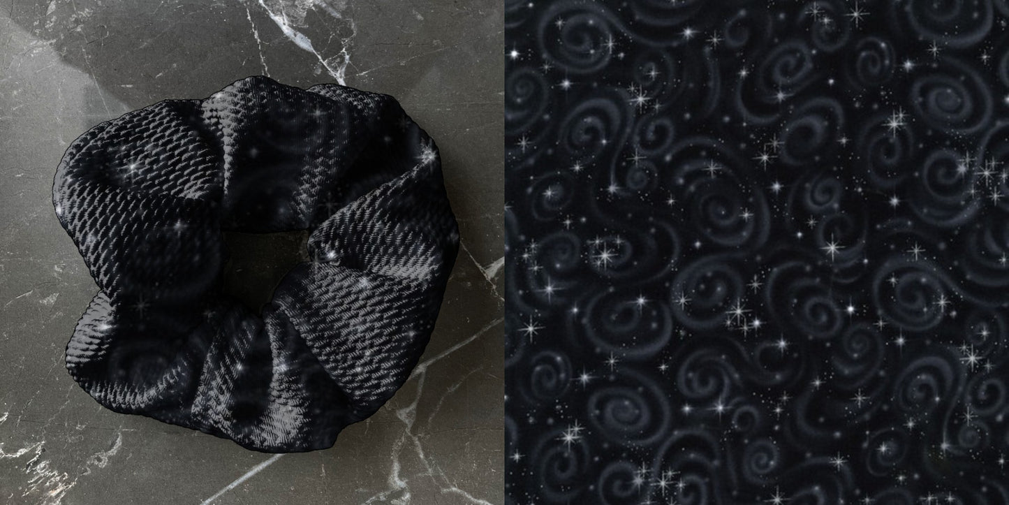 Black Galaxy | Custom Hair Scrunchie | Adult Size & Toddler Size | 7 Options
