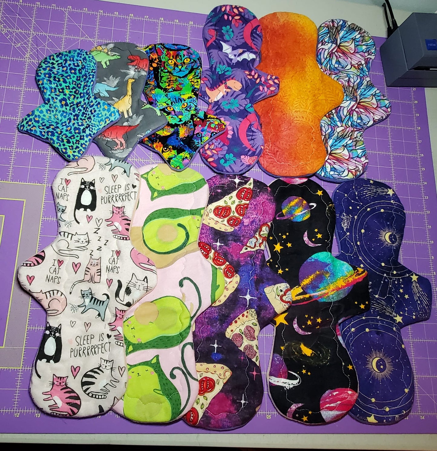 Flannel Sale | Classic Curvy Cloth Pad | 2.75" OR 3" Snapped | Up to 16 inches