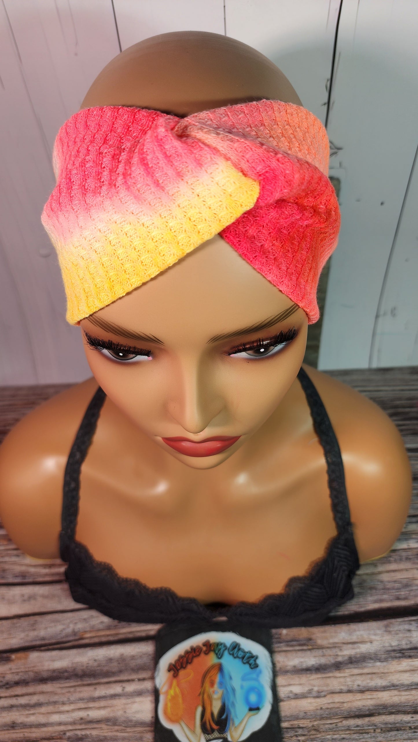 Citrus Fusion D | Medium 21" | RTS Waffle Knit Head Band | Ready to ship | Mask, Knife, Blood, Friday 13th