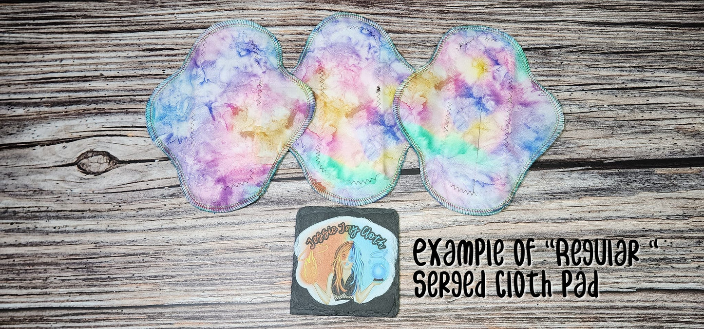 Build your own Cloth Pad | Exposed Core OR Regular | 3" Snapped Width | Serged Style | Sale