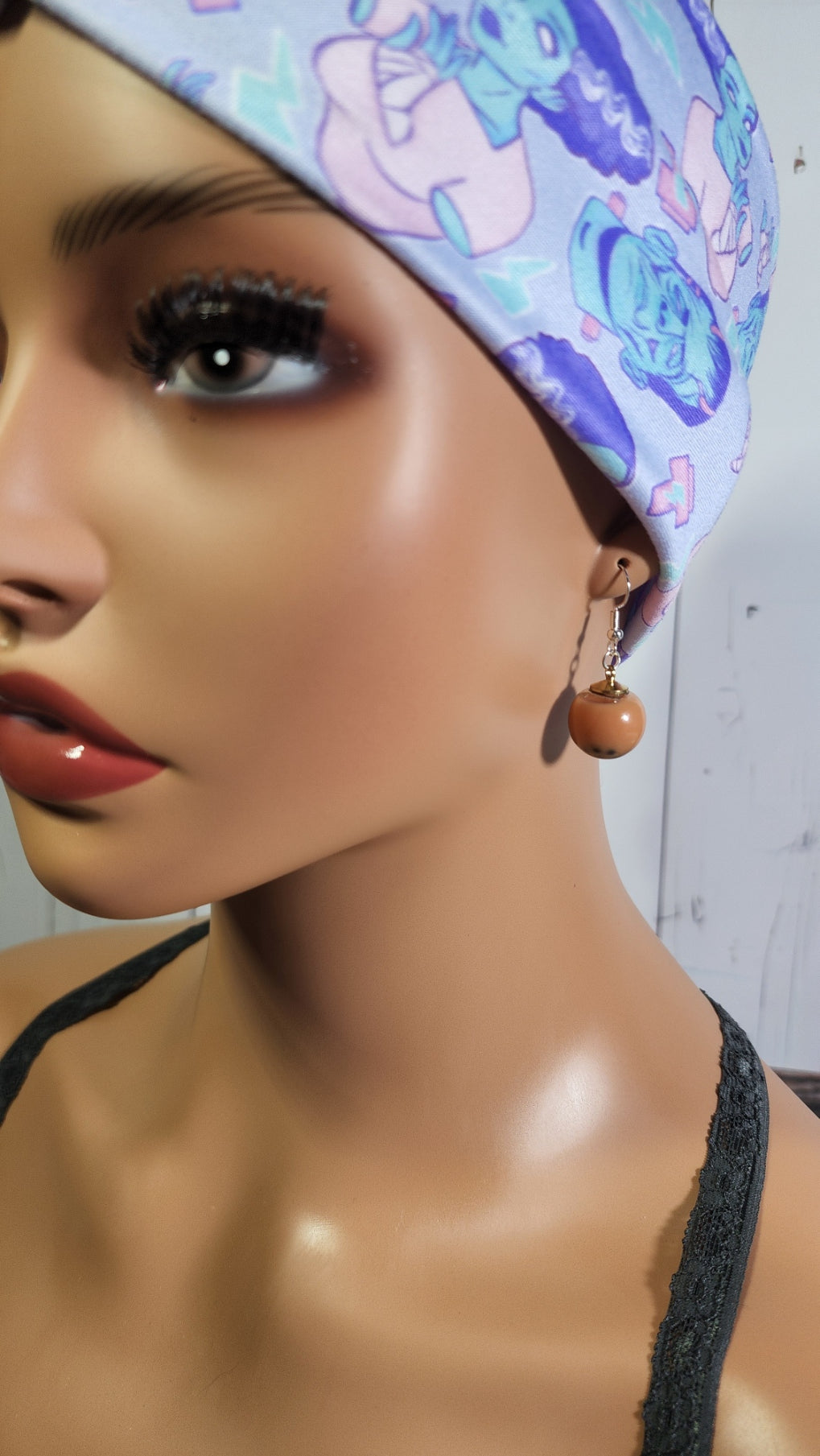 Espresso Globe Boba Tea Earrings | Silver Dangles | Christmas Globe