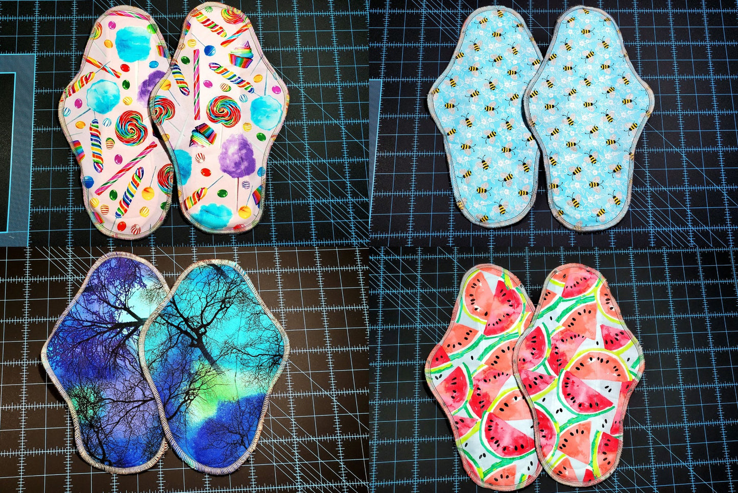 Wrap Wing Custom Cloth Pad | 6-16 inches | 2.5" OR 2.75" Snapped " | Serged Style