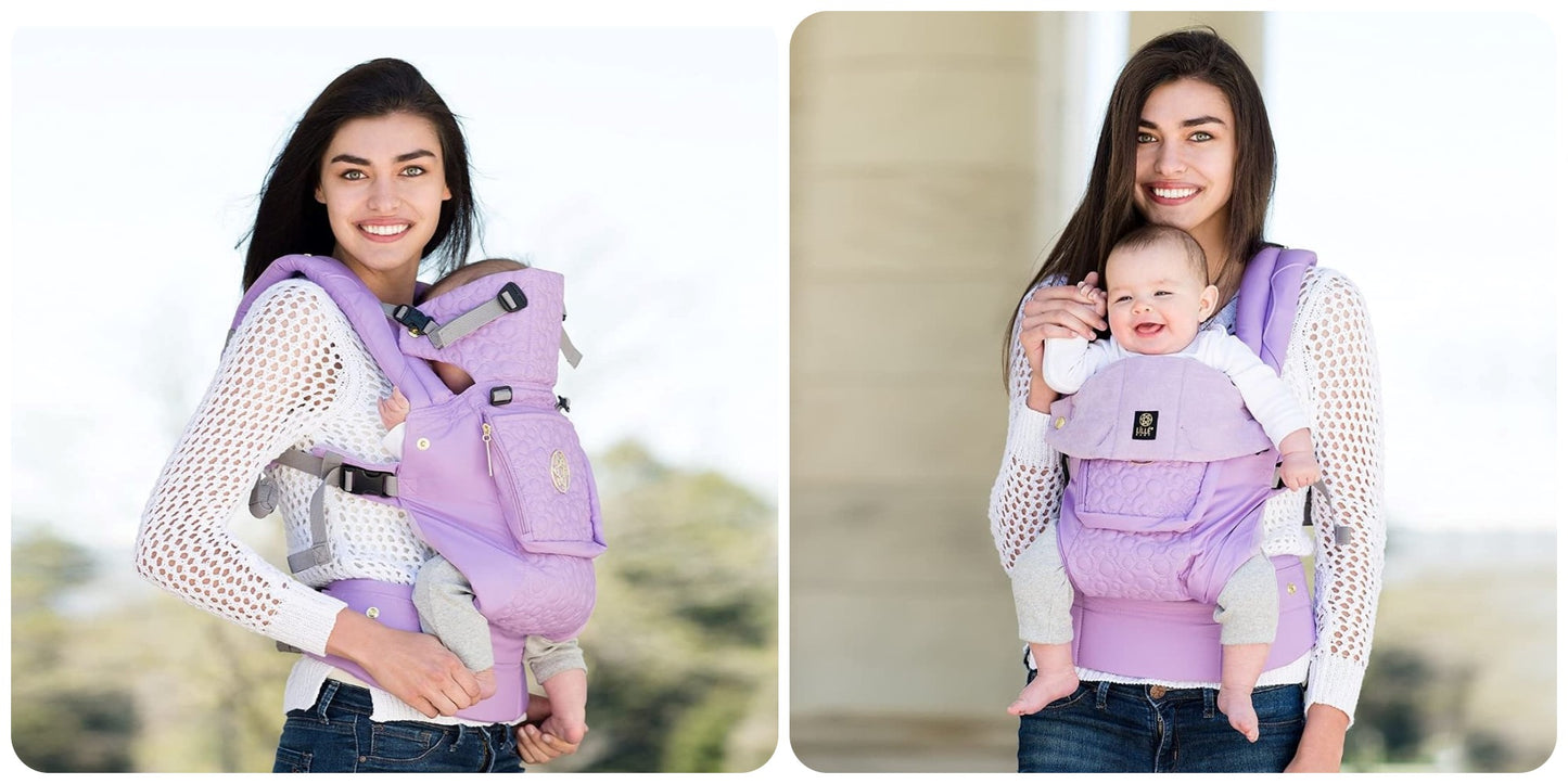 Lavender | LÍLLÉbaby Complete Embossed Six-Position 360° Ergonomic Baby and Child Carrier|  6 in 1 baby Carrier newborn to toddler