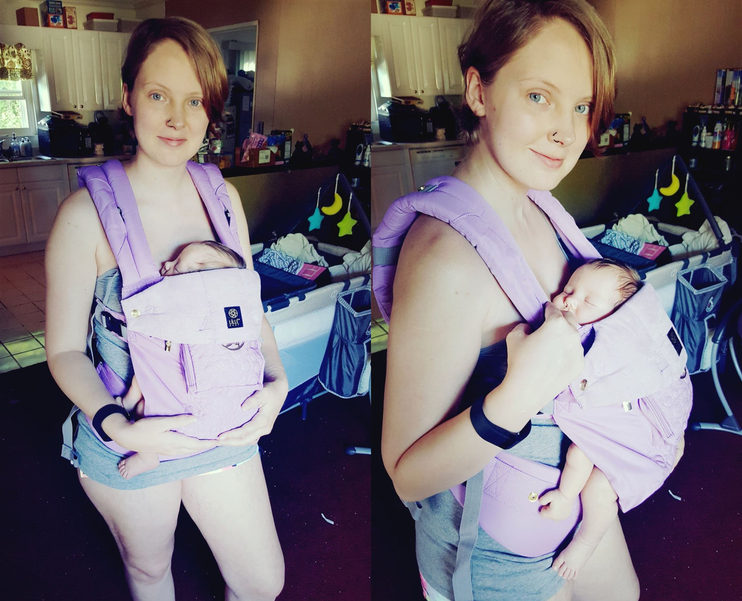 Lavender | LÍLLÉbaby Complete Embossed Six-Position 360° Ergonomic Baby and Child Carrier|  6 in 1 baby Carrier newborn to toddler